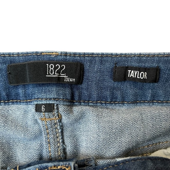 1822 Denim‎ Cropped Blue Boyfriend Jeans Rolled Hem Coastal Vacation Summer - Picture 8 of 8